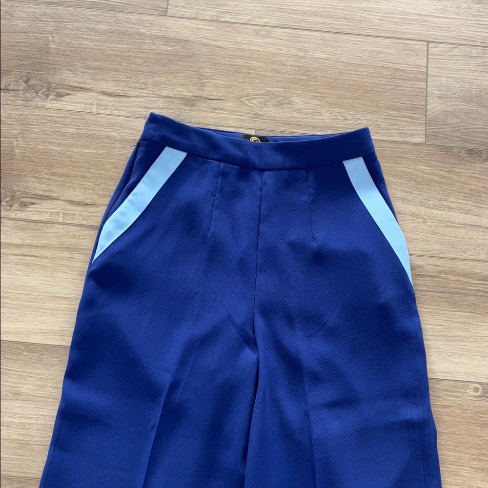 Olarsgrace Women's Royal Blue Wide-Leg Pants size 8 - Picture 2 of 9